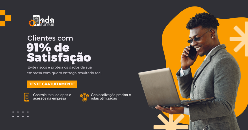 banner informando que os clientes Sumus apresentam 91% de satisfação